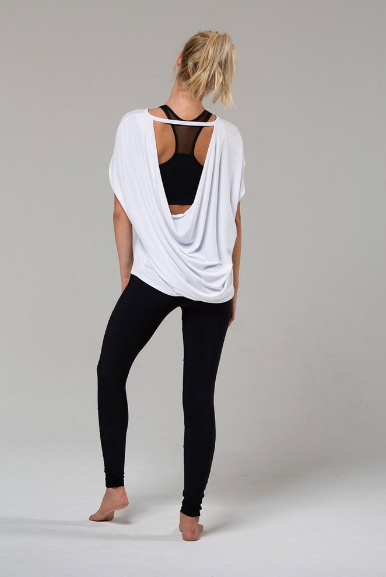 Image Title Onzie Drop Back Top - White